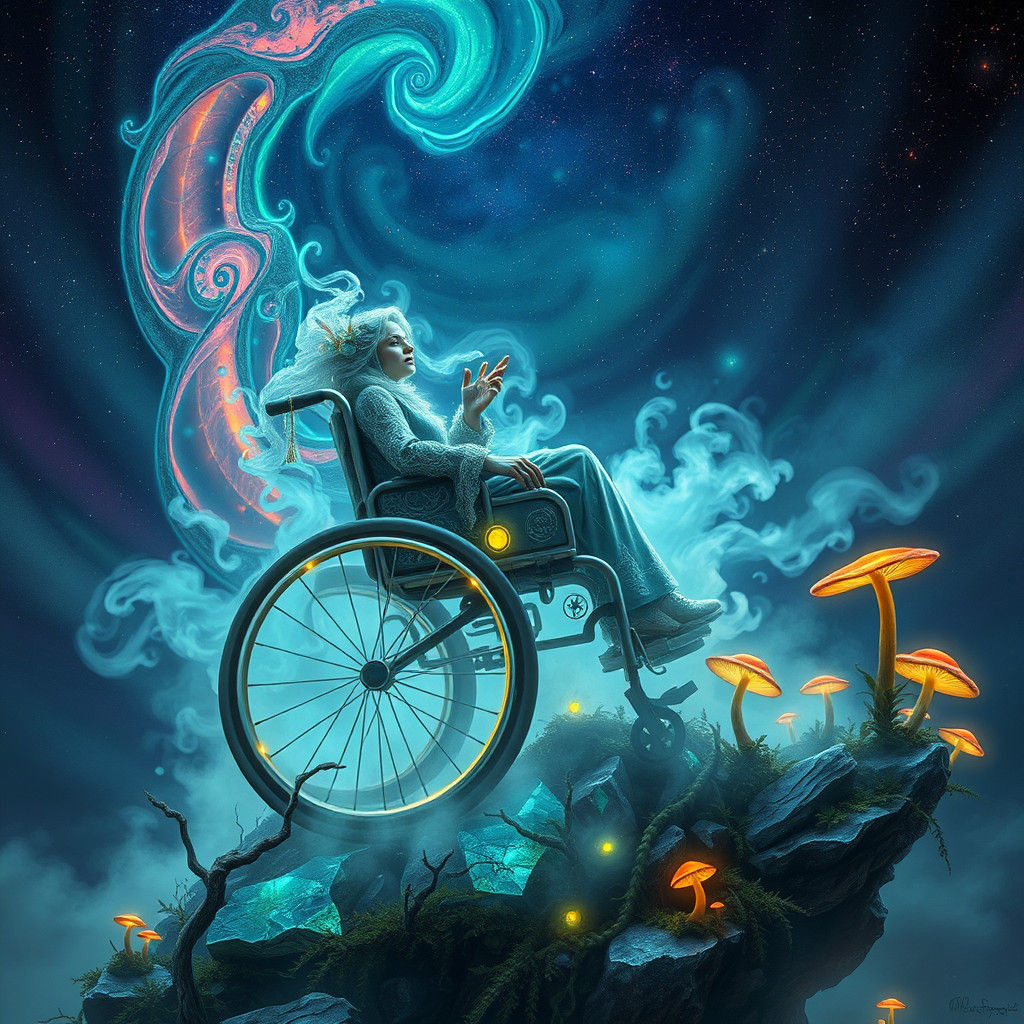 Wheelchair. Spectrum Cosmic Serenade hyperdetailed art deco ...