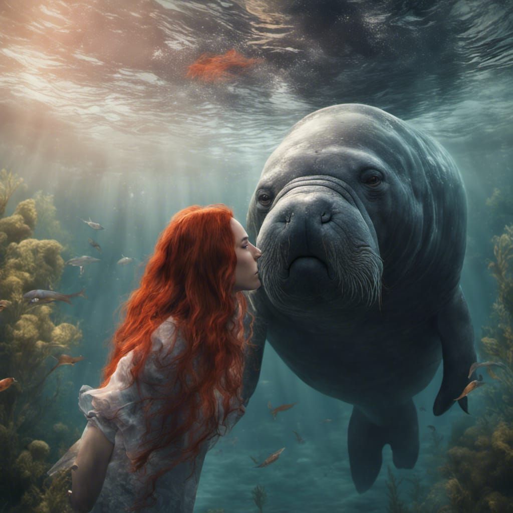 Datura the healer with manatee