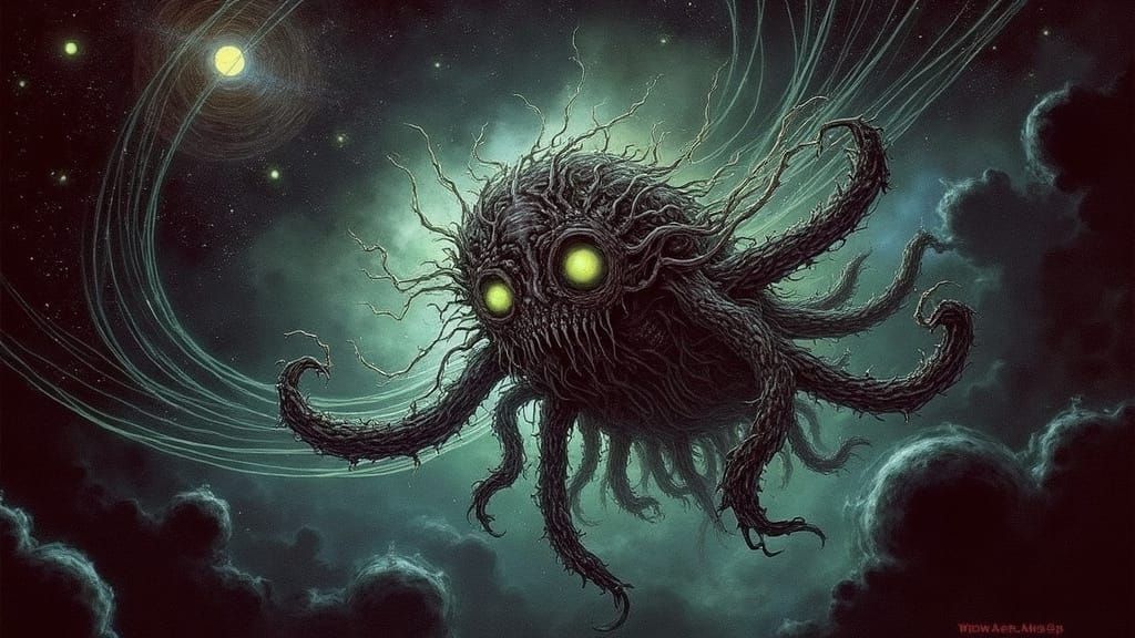 Cosmic Horror Ghoul in Dark Space