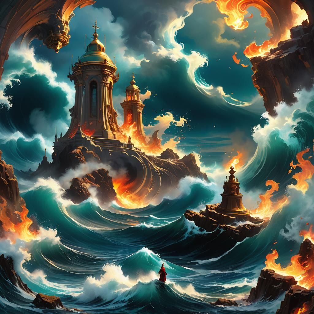 Ethereal Sea of Fire: Concept Art