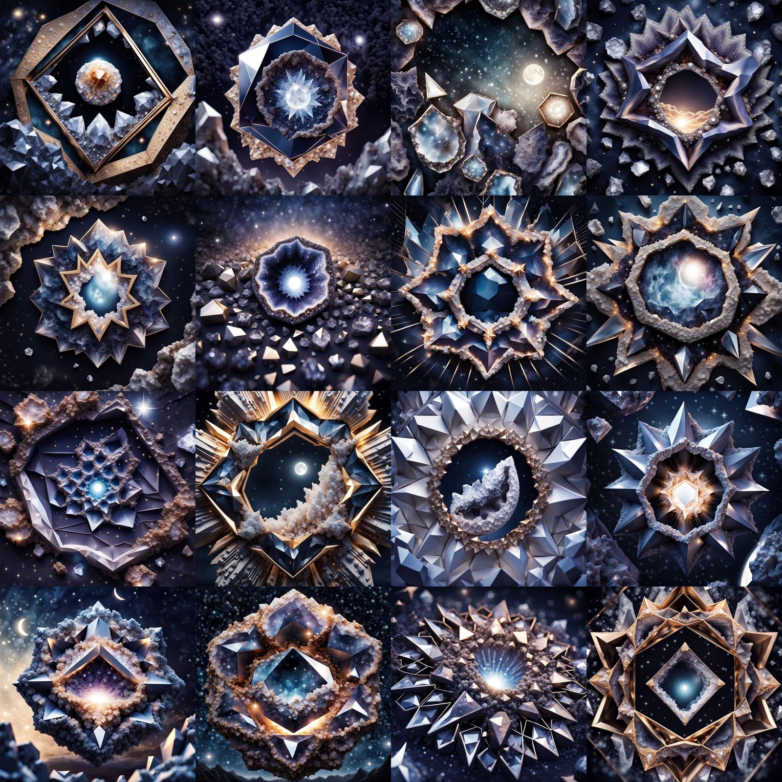 Geometric Geode Bursting with Starlight