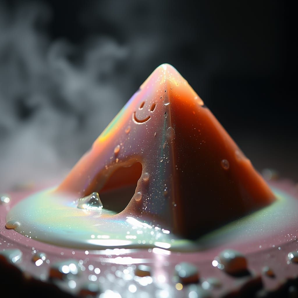 Melancholy Pyramid Dissolving into Goo