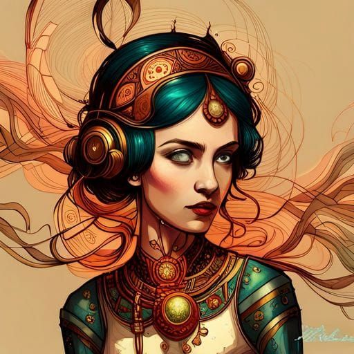 Steampunk Princess in Detailed AI Art