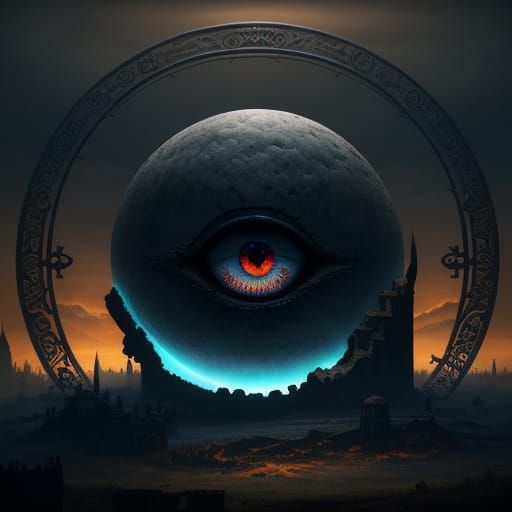 Surreal Dark Fantasy Portal Reveals Ancient Mystical Eye
