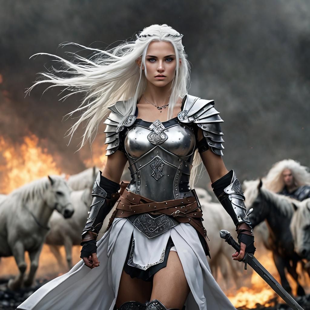 Valkyrie Escorting Warrior to Valhalla