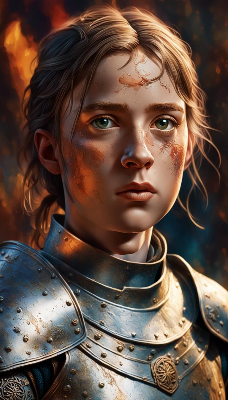 Joan of Arc: Hyperrealistic Concept Art Portrait