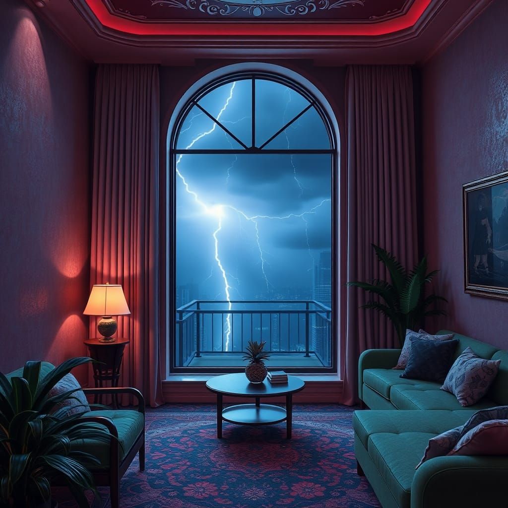 Lavish 1980s Florida Penthouse Interior