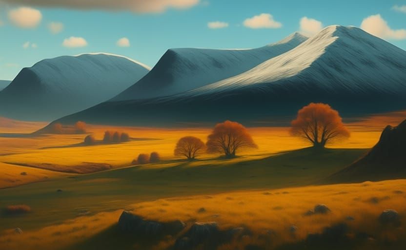 A field in the Scottish Highlands.