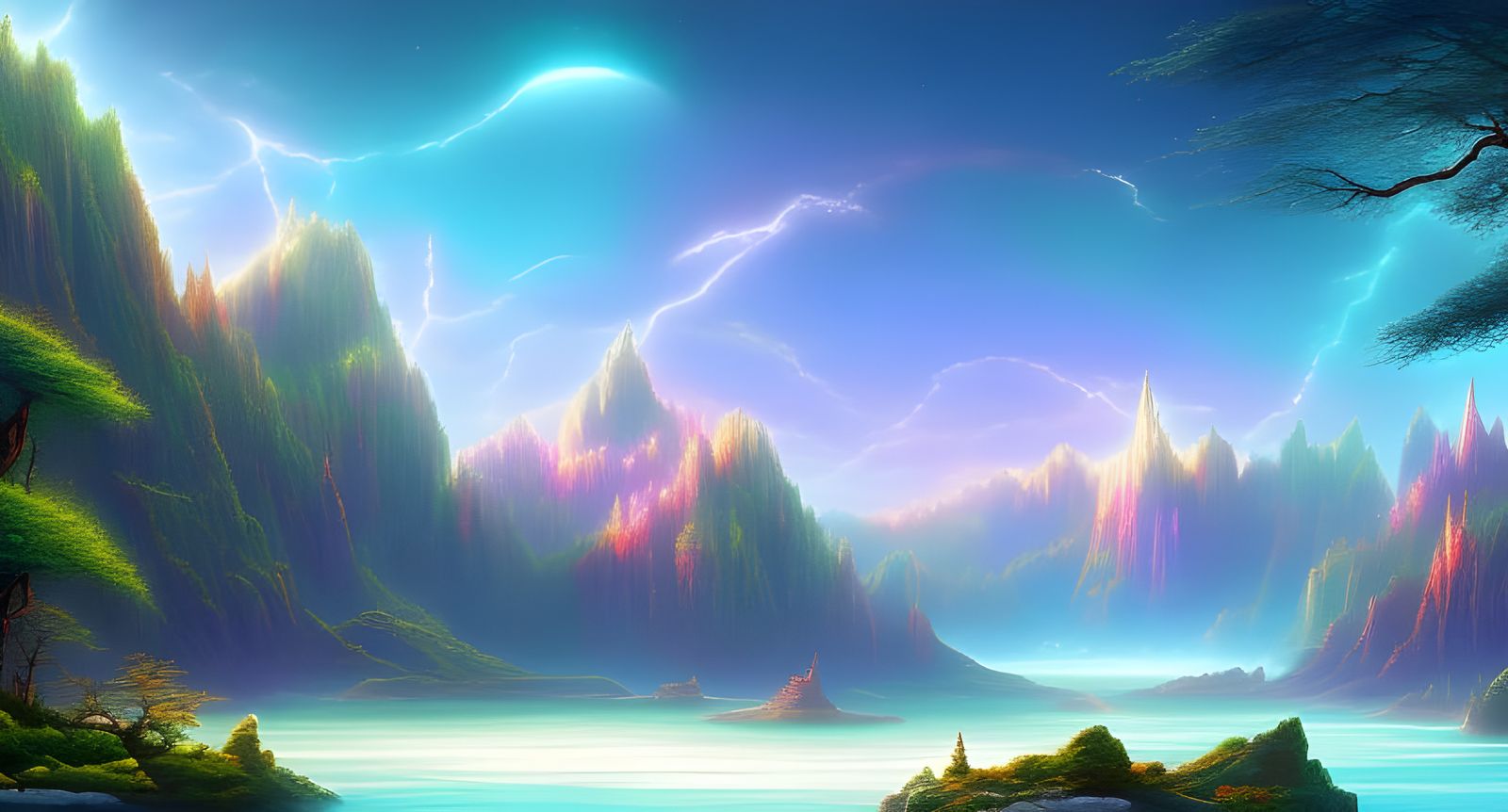 Horrifying Crystal Cave: Ominous Fantasy Art