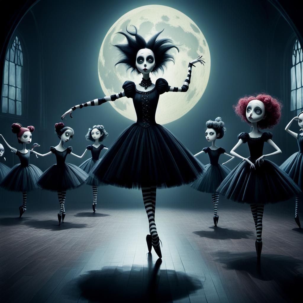 Dance Class in Tim Burton Style