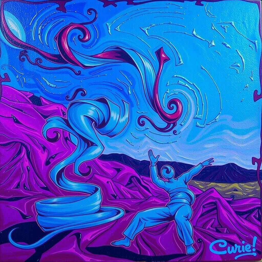 Abstract Swirling Forms in Dynamic Motion