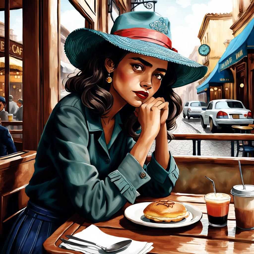 Cafe Encounter Near the Border