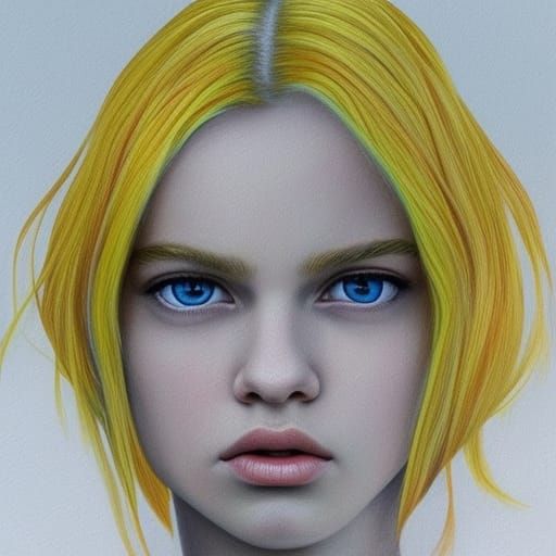 Angourie Rice Elf Portrait with Yellow Hair