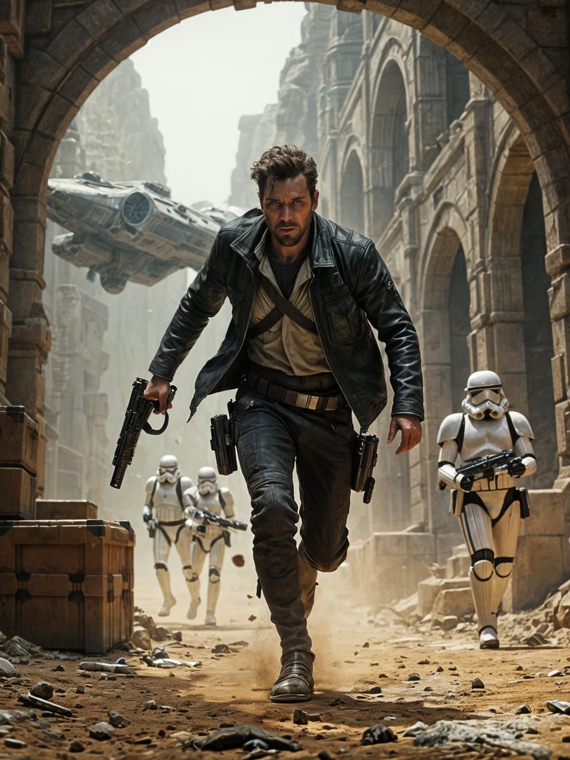 Star Wars Outer Rim: Smuggler Evading Stormtroopers