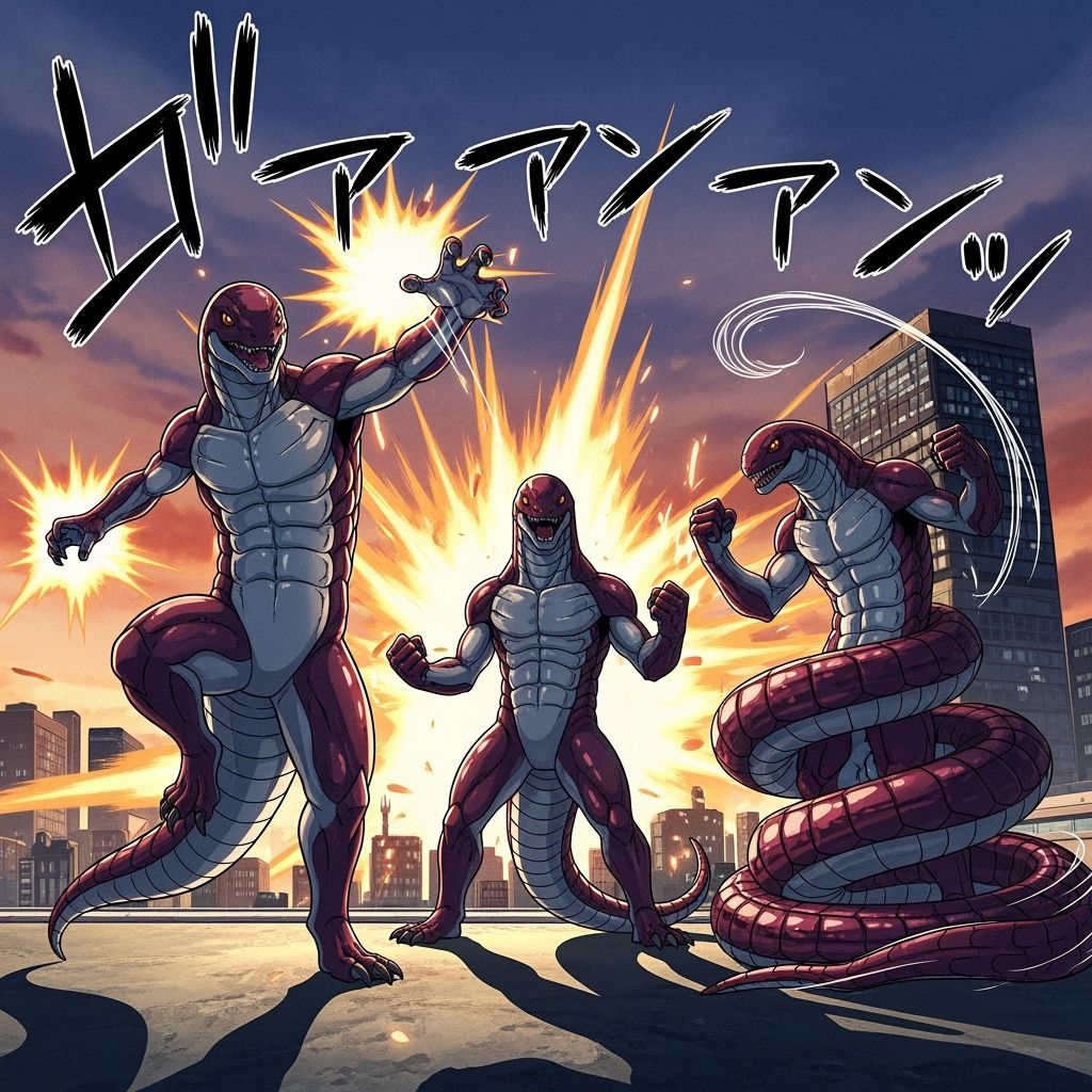 Manga Style Wyrmtiles in Dynamic Action Poses