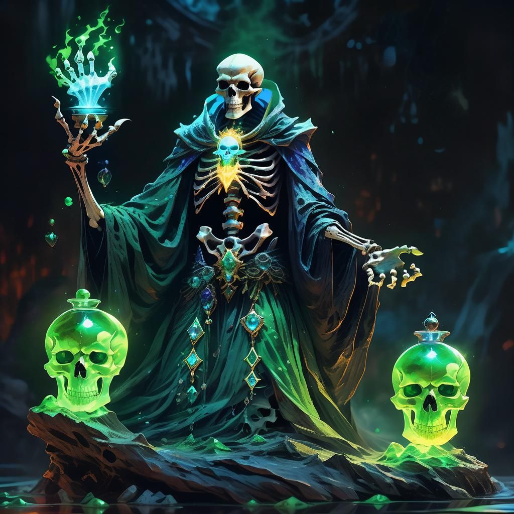 Eerie Lich Radiating Mystical Energy