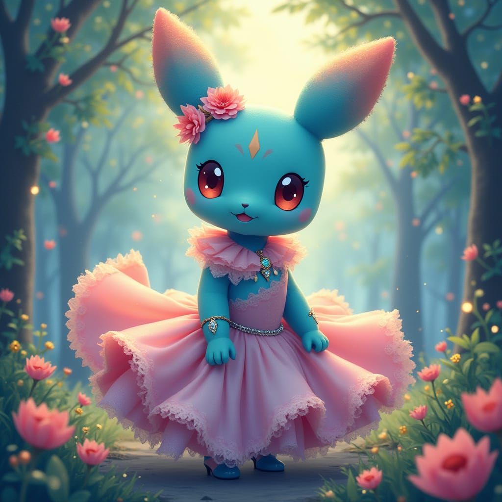 Pokémon Aurora in Elegant Fantasy Attire