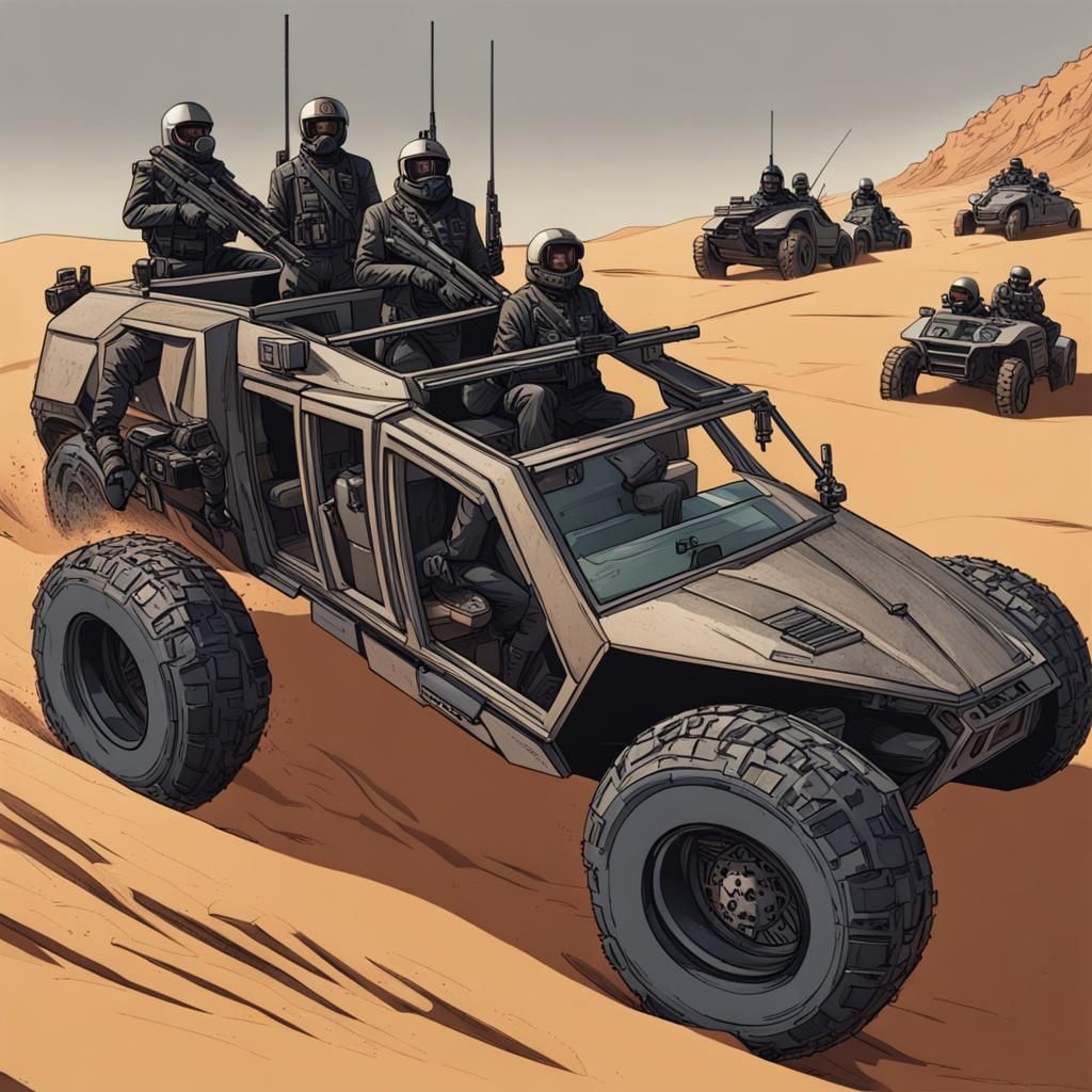 Armored Dune Buggy IFV Hybrid in KMFDM Style