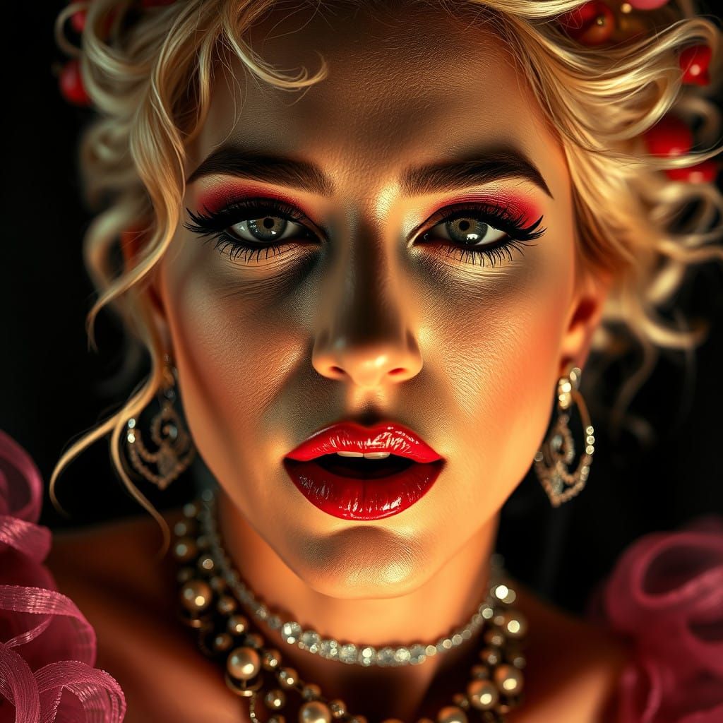 Lady Gaga in Hyperrealistic Portrait
