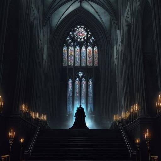 Antichrist in Gothic Cathedral: Digital Matte Painting