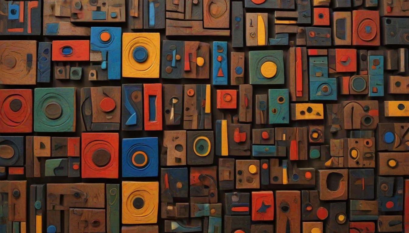 Abstract Art Sculptures in Dark Academia Style