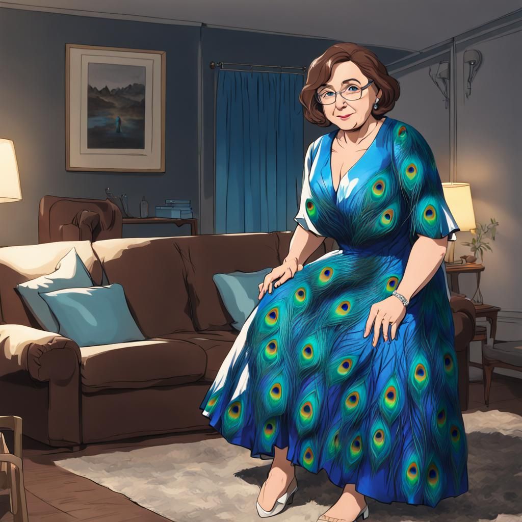 Mrs. Peacock from Cluedo - Anime Style