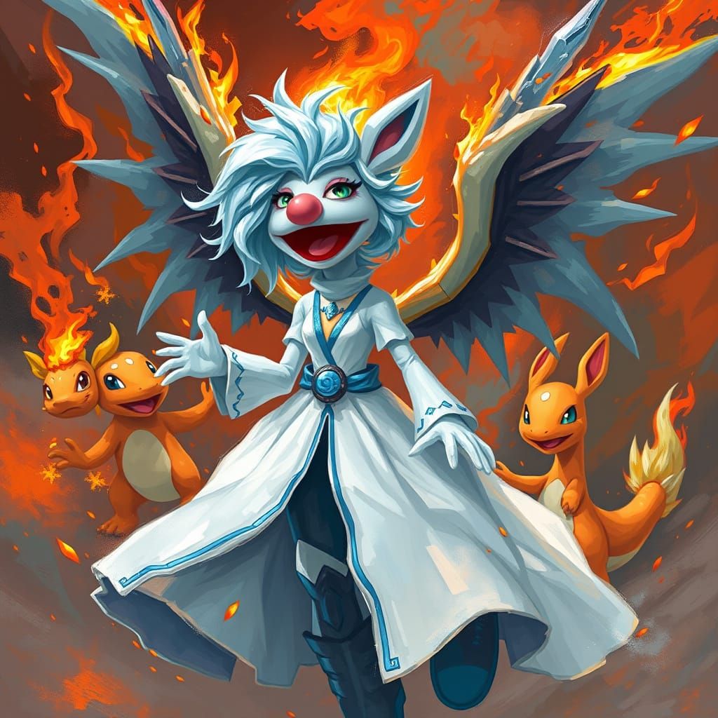 Icy Muppet Surrounded by Hellfire with Pokemon