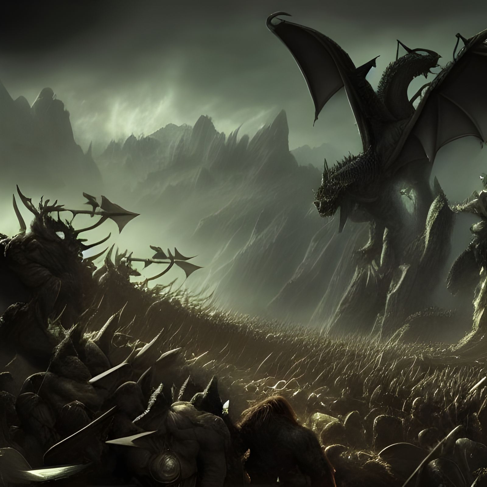 Epic War Between Orcs, Beasts, and Humans