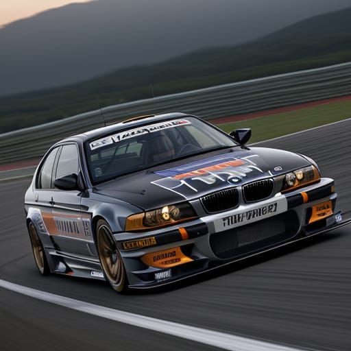 BMW E38 750il DTM Edition Races Nurburgring in Digital Art S...