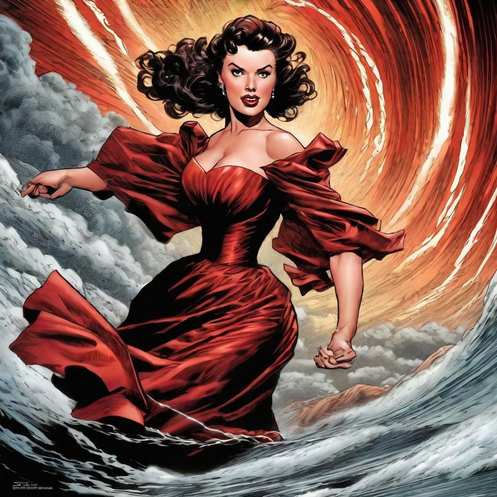 Scarlett O'Hara in Tornado, Comic Book Art
