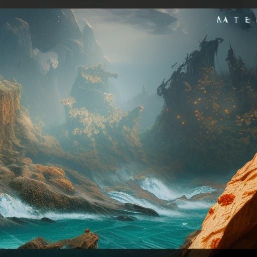 Fantastical Water Angle in Detailed Matte Painting