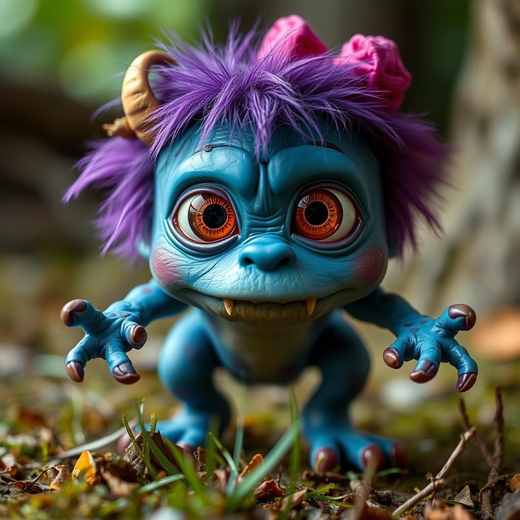 Cute Little Monster Looking at the Camera