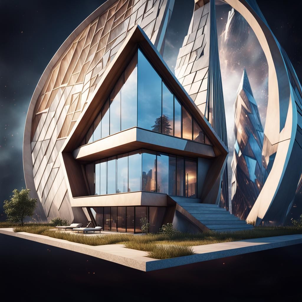 Epic Angular Architecture in 3D Game Cinematic Style