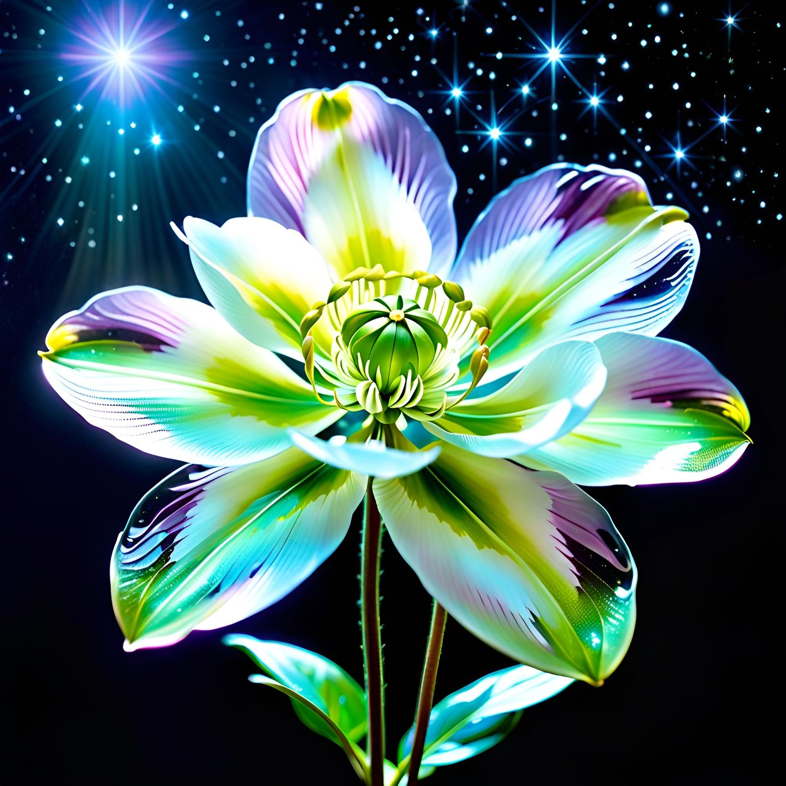 Transparent Glass Hellebore Dreamscape