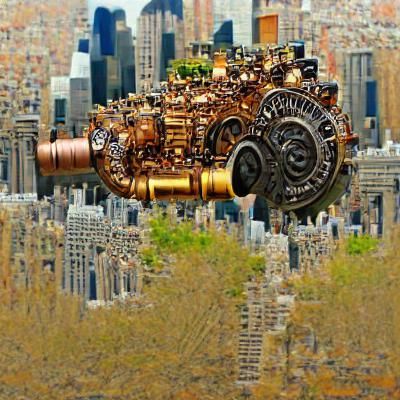 Steampunk Engine in New York City