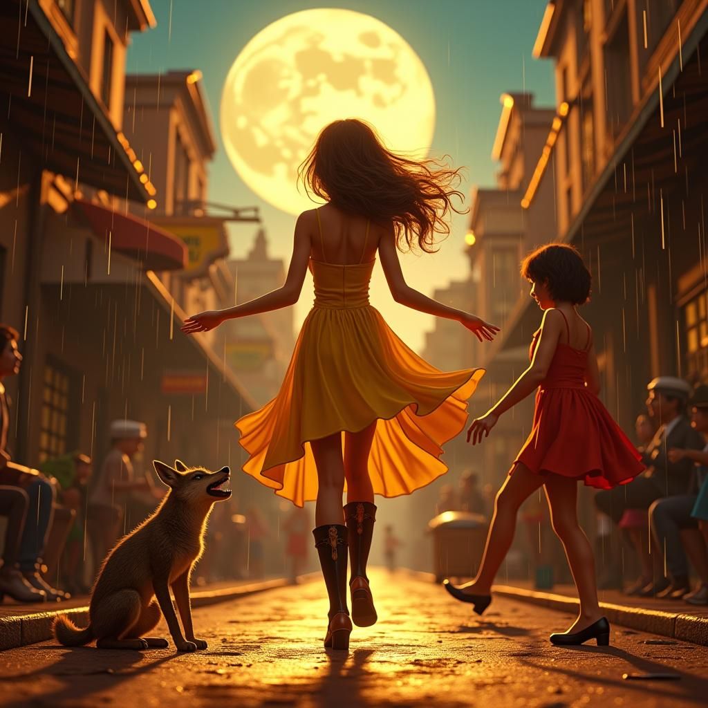 Sun-Kissed Metropolis: A Pixar-Inspired Urban Scene