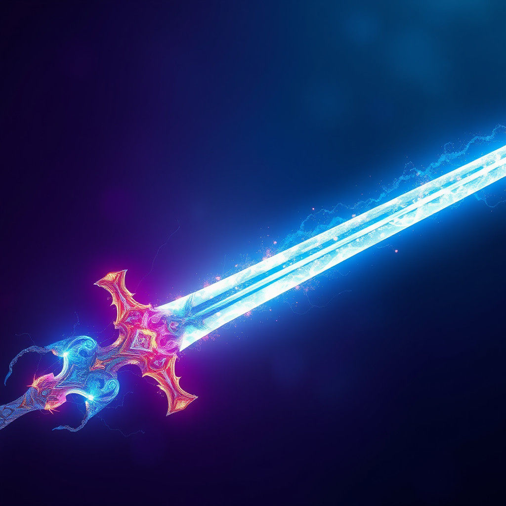 Luminescent Energy Sword in Trending Artstation Style