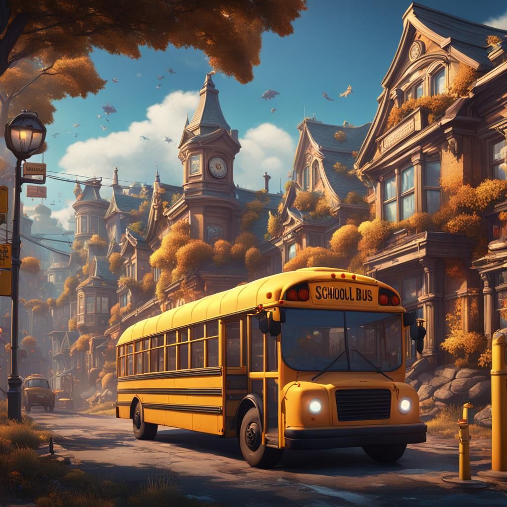 School Bus Journey: Happy to Polluted Town