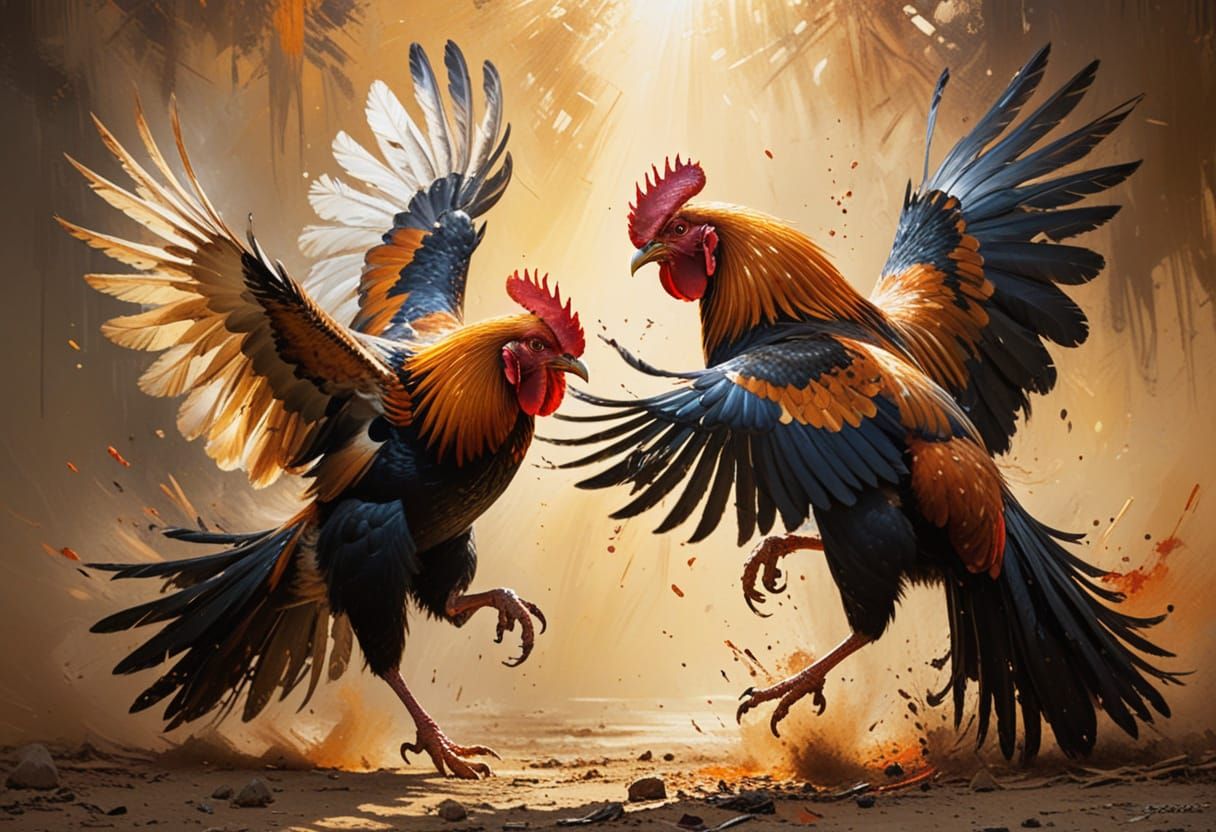 Rooster fighting.