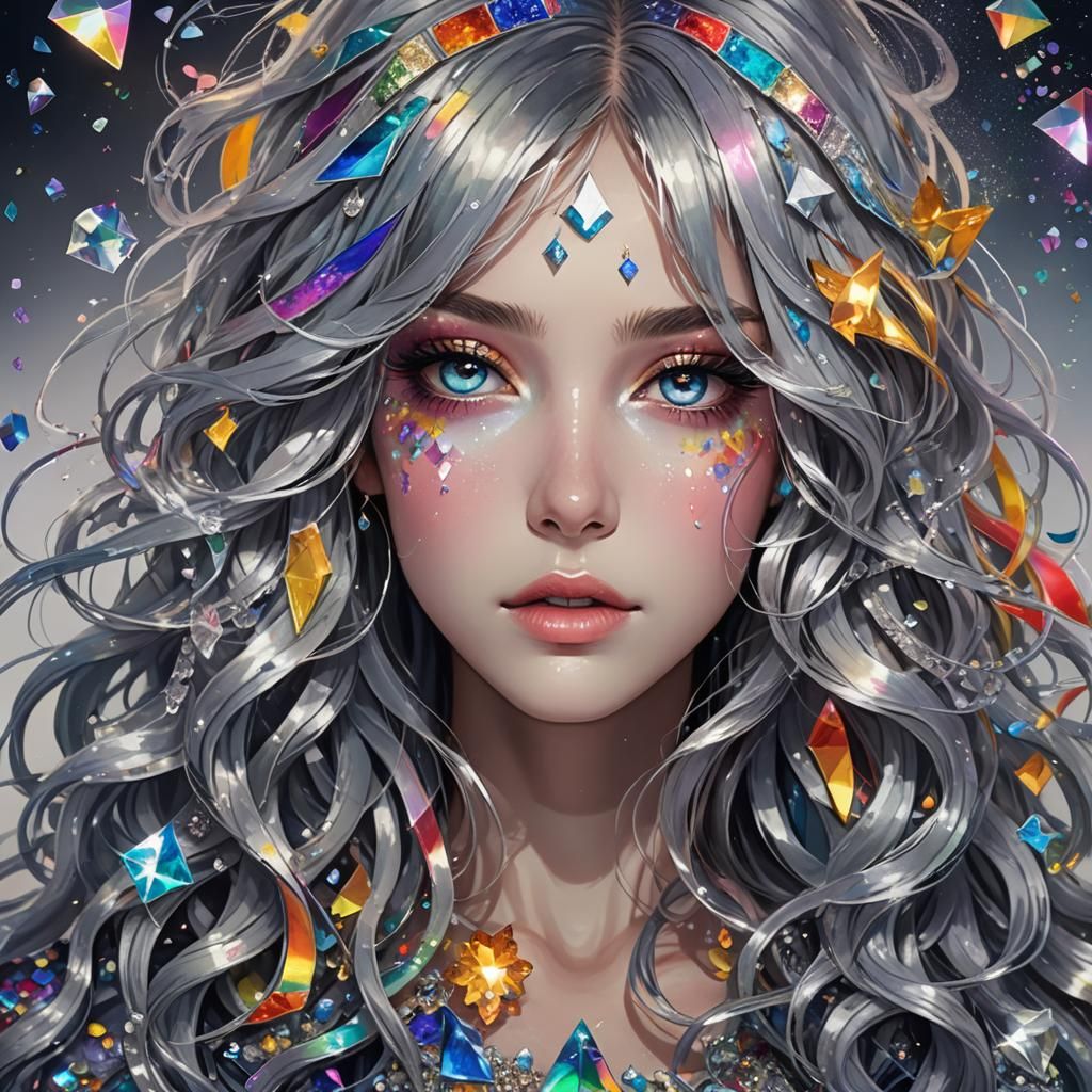 Rainbow Prism Anime Character in 3D