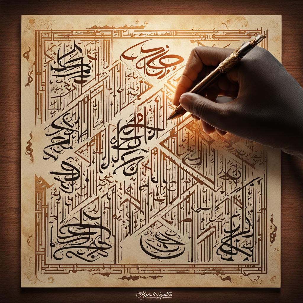 Futuristic Calligraphy of the Name Naila