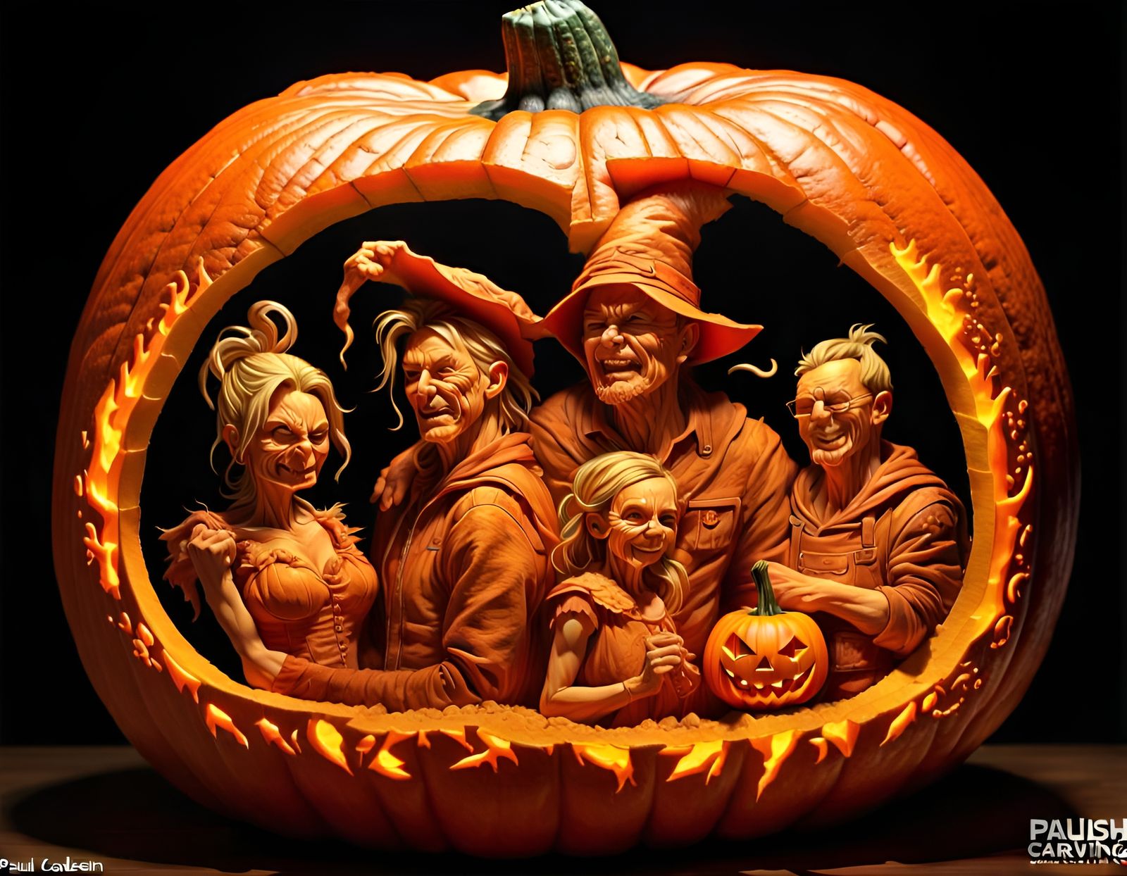 Hyperrealistic Pumpkin Carving Contest in Kansas