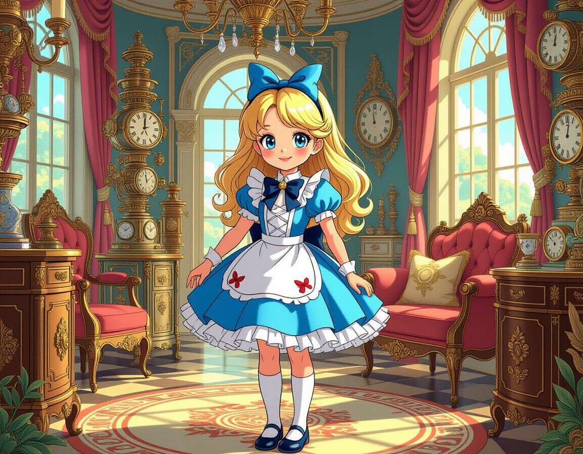 Alice in Wonderland Steampunk Anime Interior