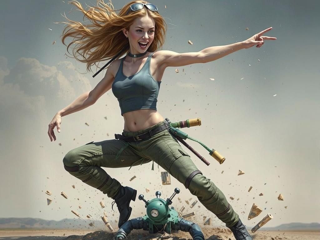 Glitch Art Sculpture in Comic Book Style