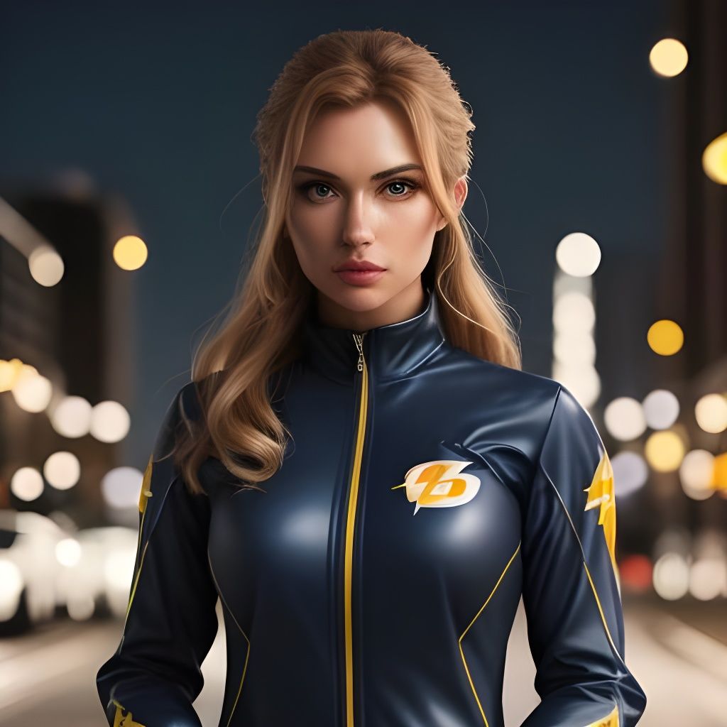 Hyperrealistic Cute Girl in Suit