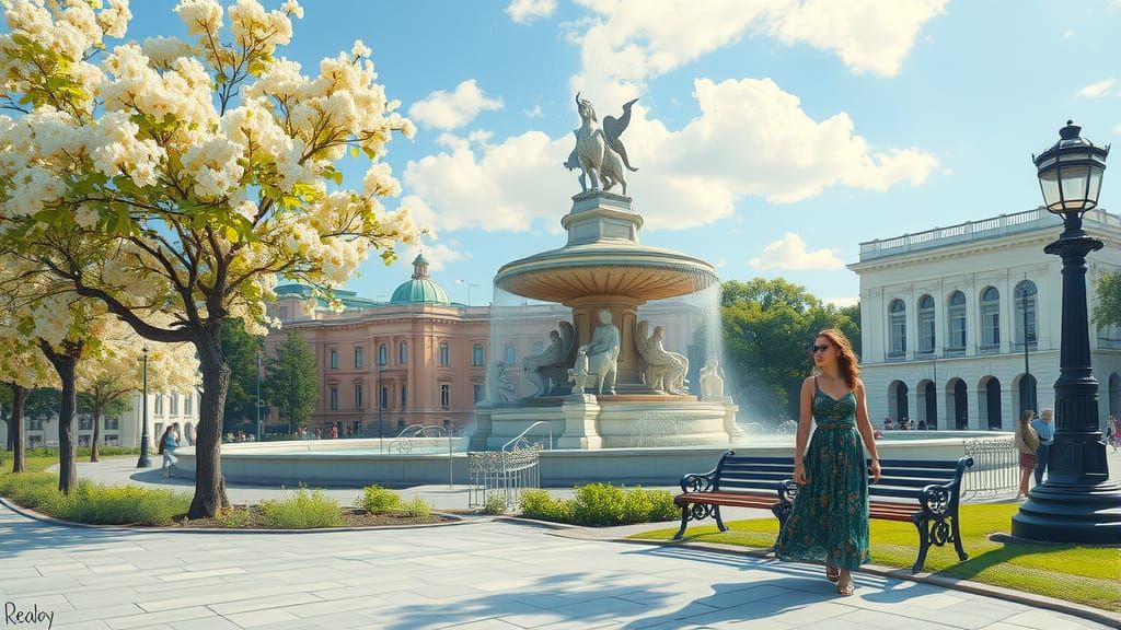 Impressionistic Morning Stroll on Odessa's Primorsky Bouleva...