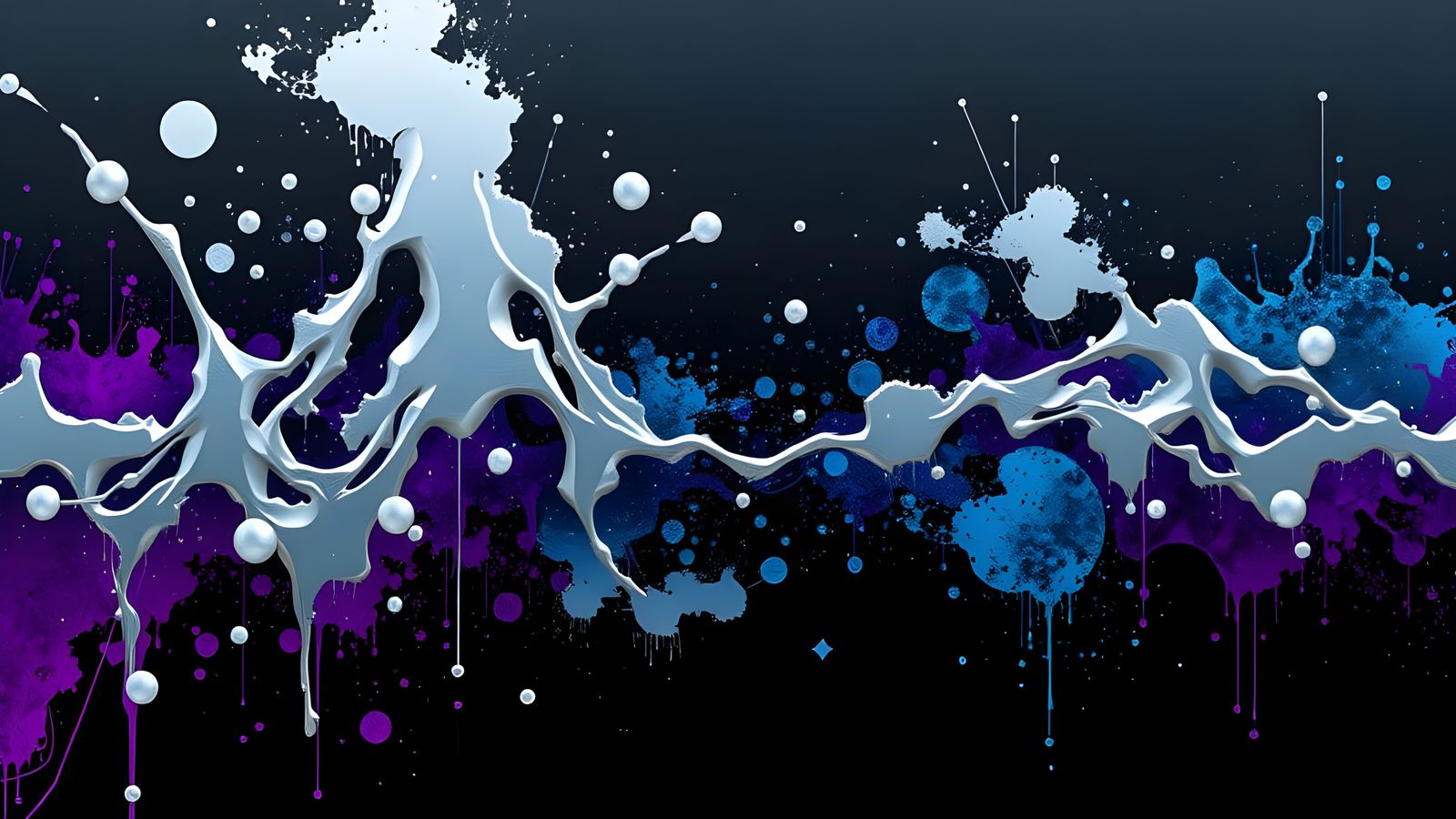 Futuristic Ink Splatter Art in High Definition