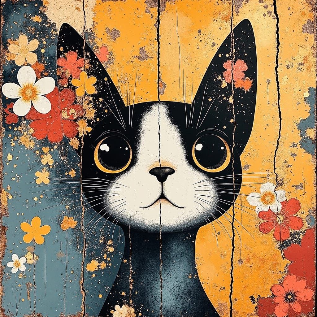 Surreal Pop Art Flowers in Dali Style