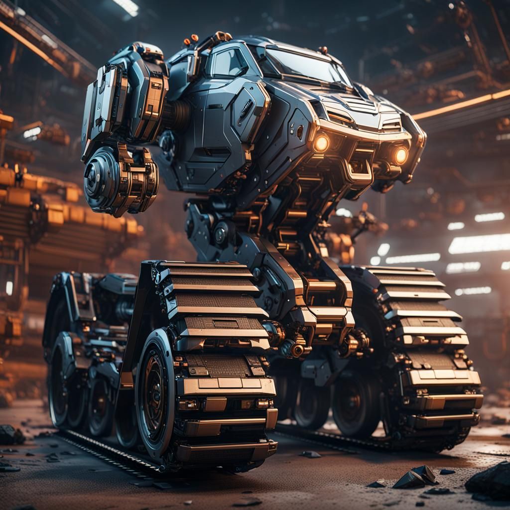 Futuristic Sci-Fi Truck with Intricate Mech Details