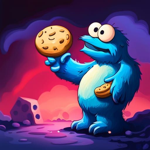 Cookie Monster Graffiti Art in Splash Style